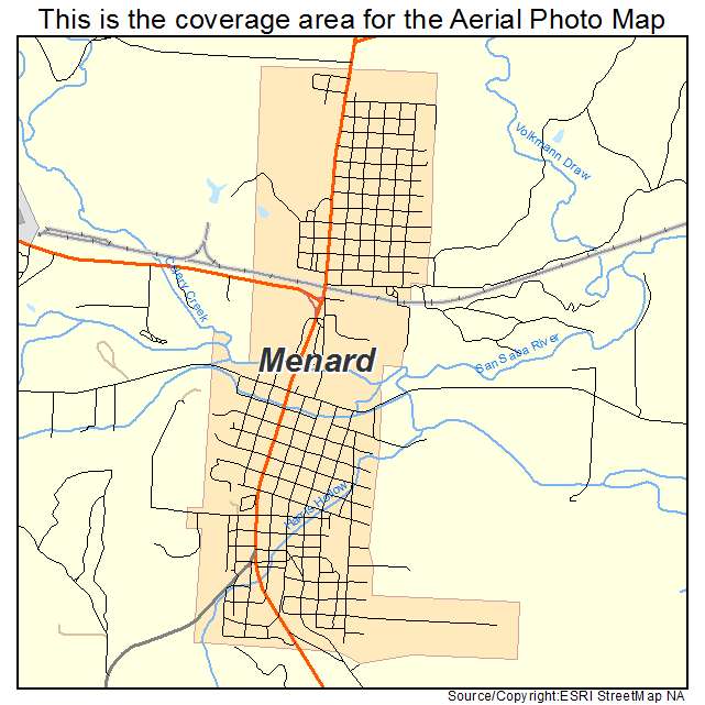 Menard, TX location map 