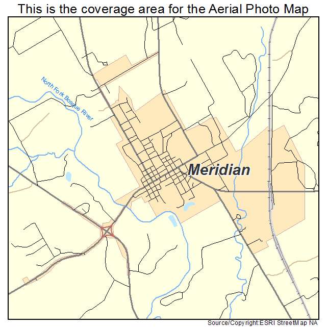 Meridian, TX location map 