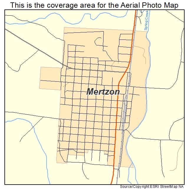 Mertzon, TX location map 