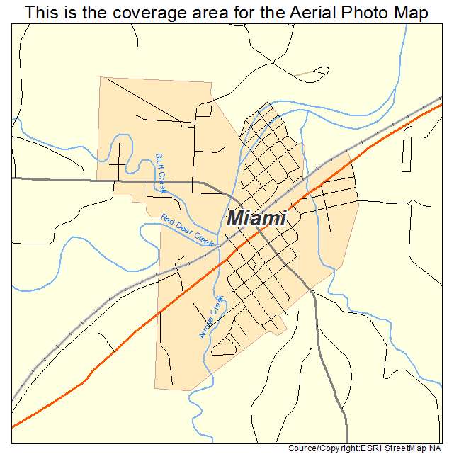 Miami, TX location map 