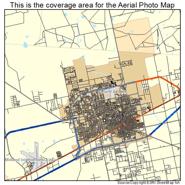 Midland, TX location map 