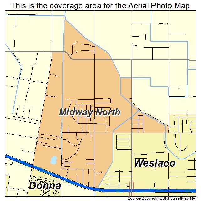 Midway North, TX location map 