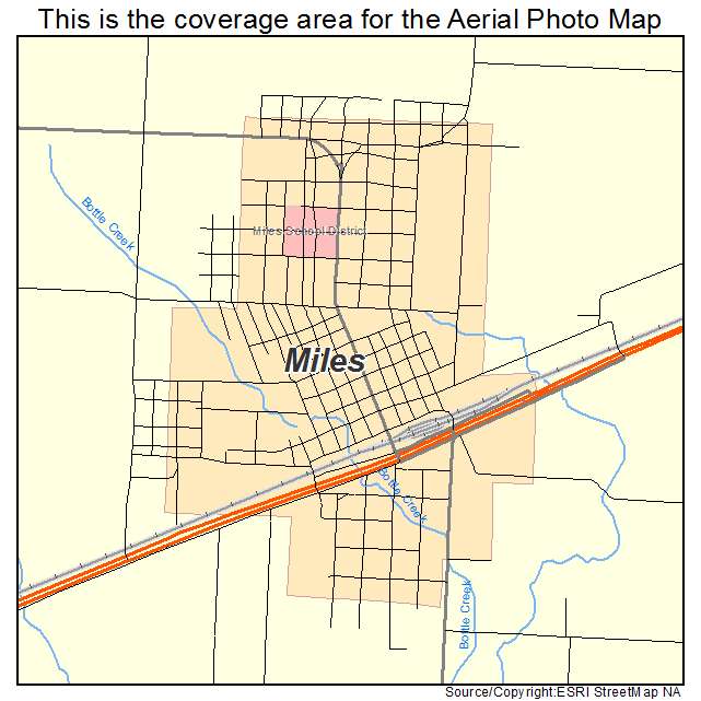 Miles, TX location map 