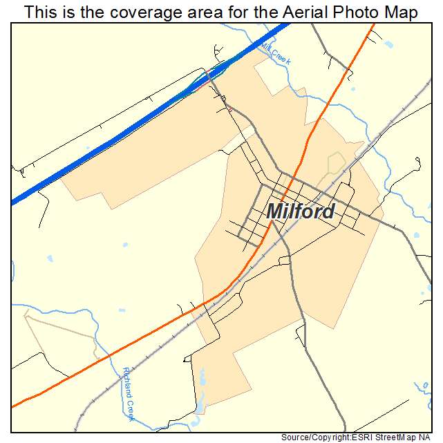 Milford, TX location map 
