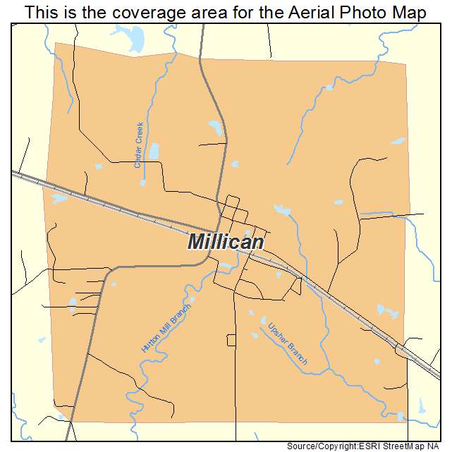 Millican, TX location map 