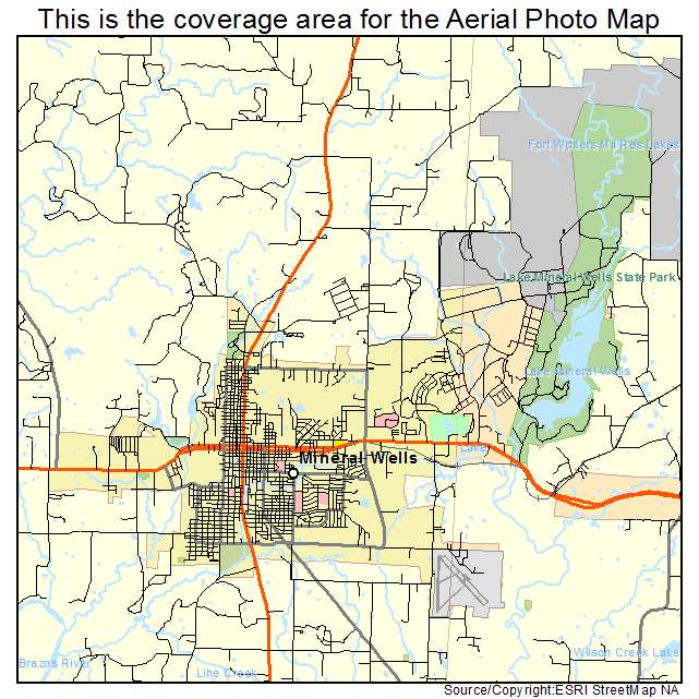 Mineral Wells, TX location map 