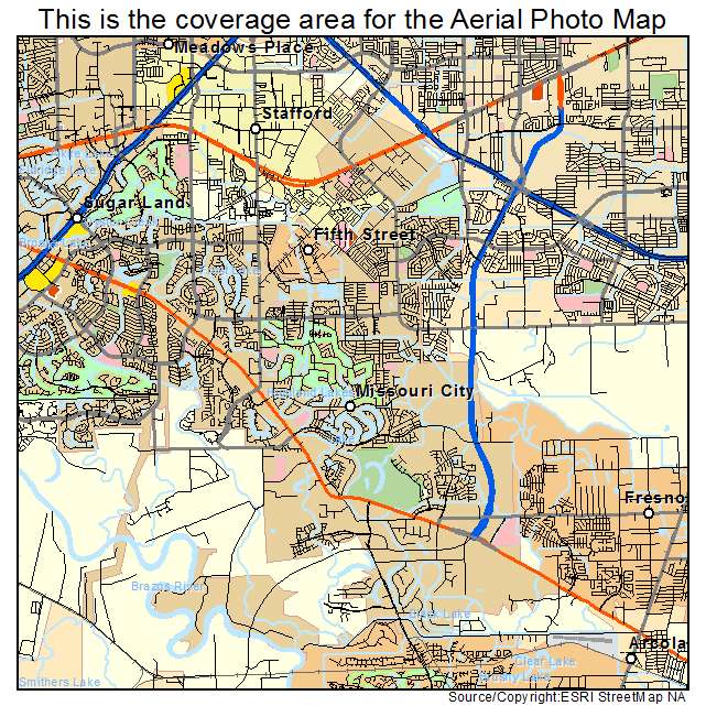 Missouri City, TX location map 