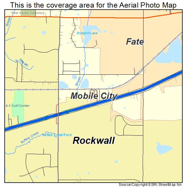 Mobile City, TX location map 