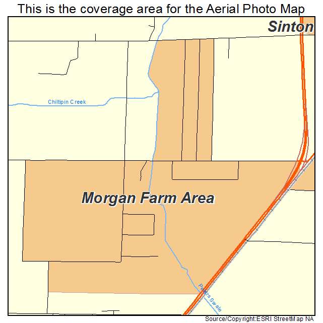 Morgan Farm Area, TX location map 