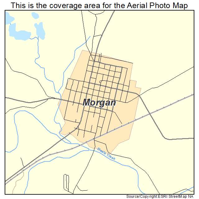 Morgan, TX location map 