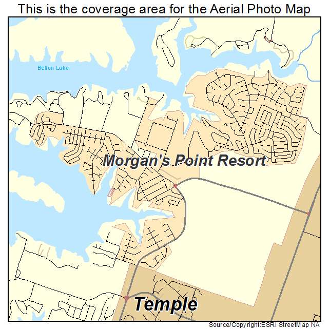 Morgans Point Resort, TX location map 