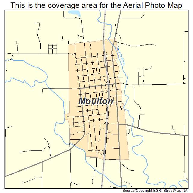 Moulton, TX location map 