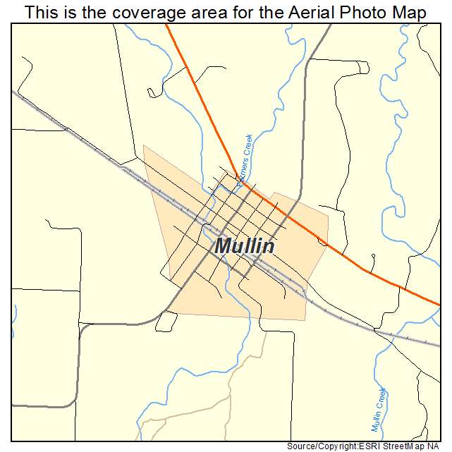 Mullin, TX location map 