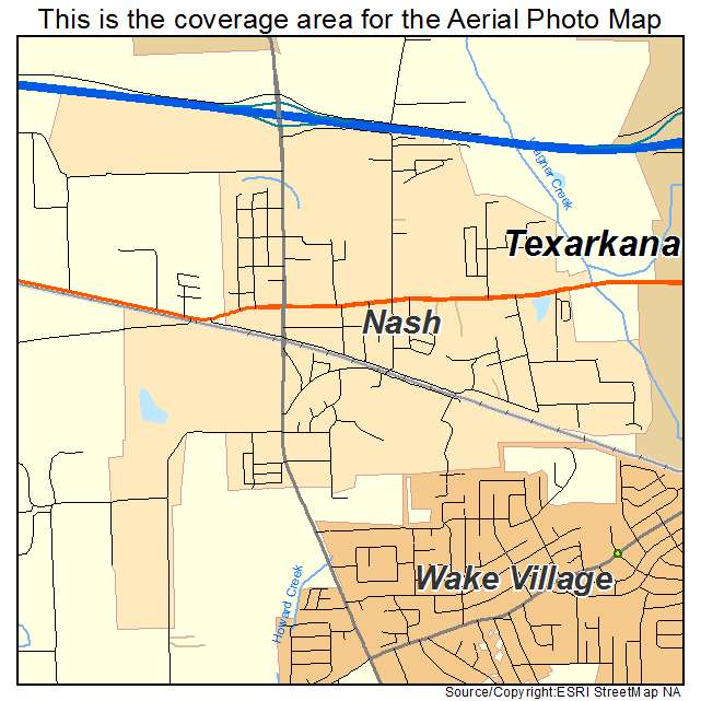 Nash, TX location map 
