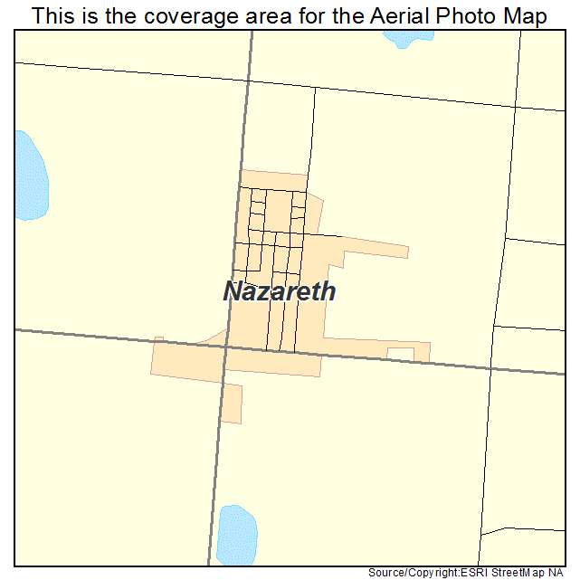 Nazareth, TX location map 