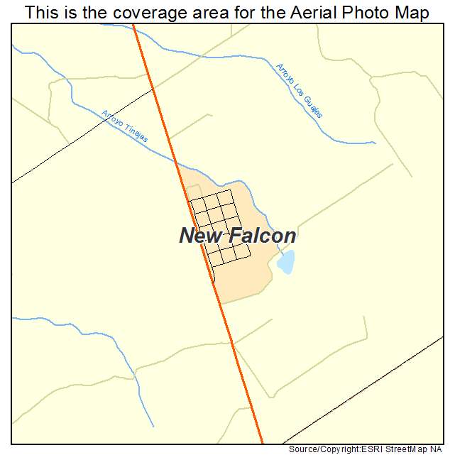 New Falcon, TX location map 