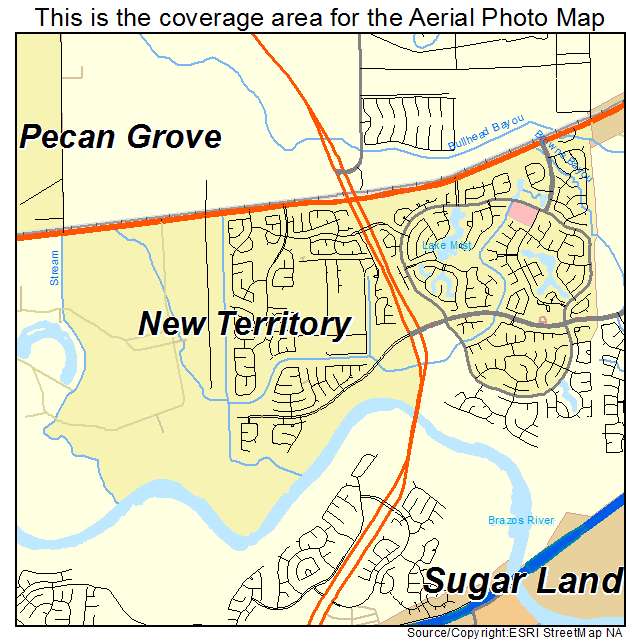 New Territory, TX location map 