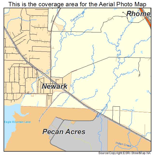 Newark, TX location map 