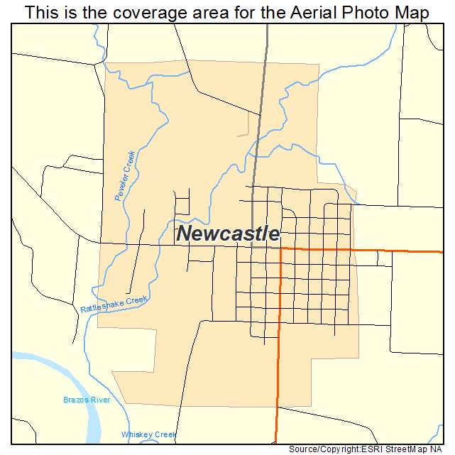 Newcastle, TX location map 