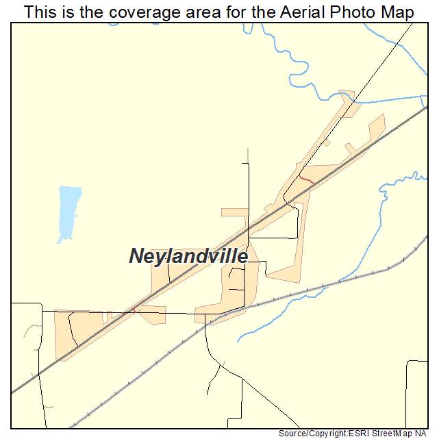 Neylandville, TX location map 
