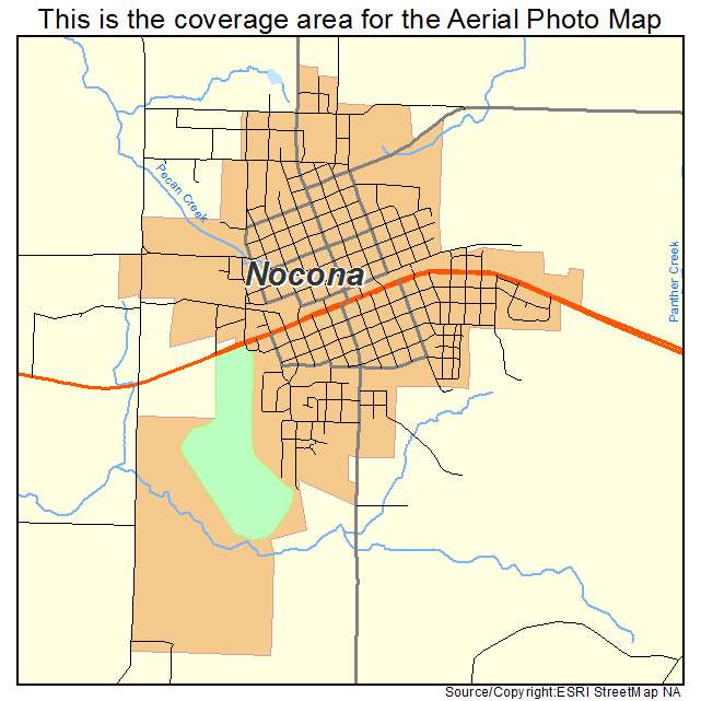 Nocona, TX location map 