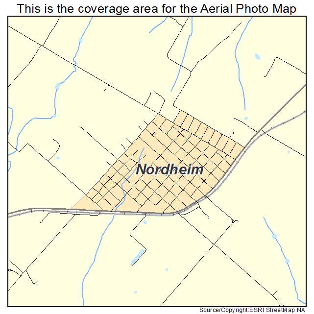Nordheim, TX location map 