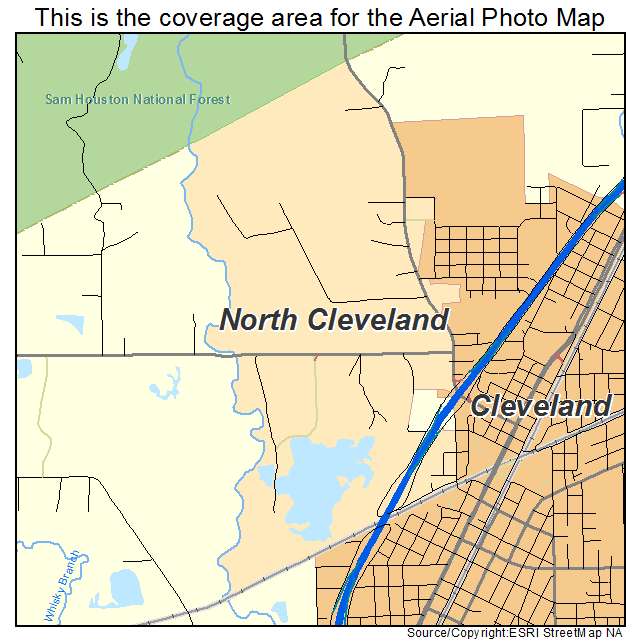 North Cleveland, TX location map 