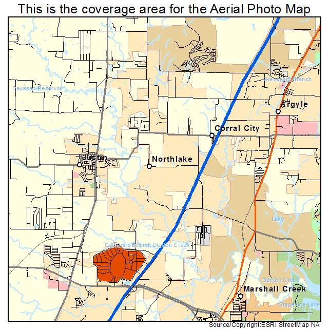 Northlake, TX location map 