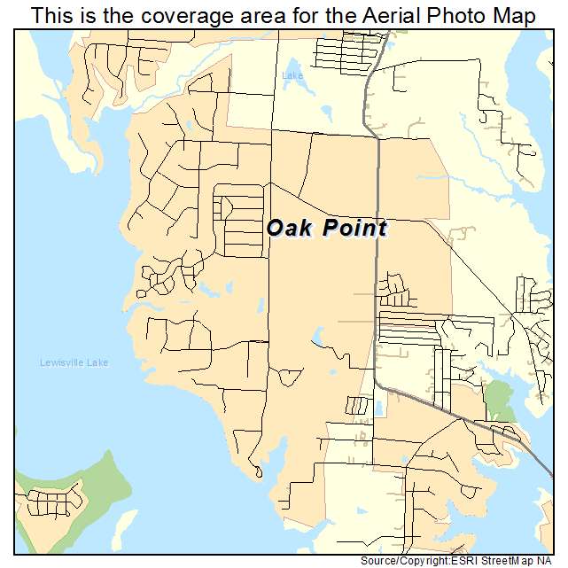 Oak Point, TX location map 