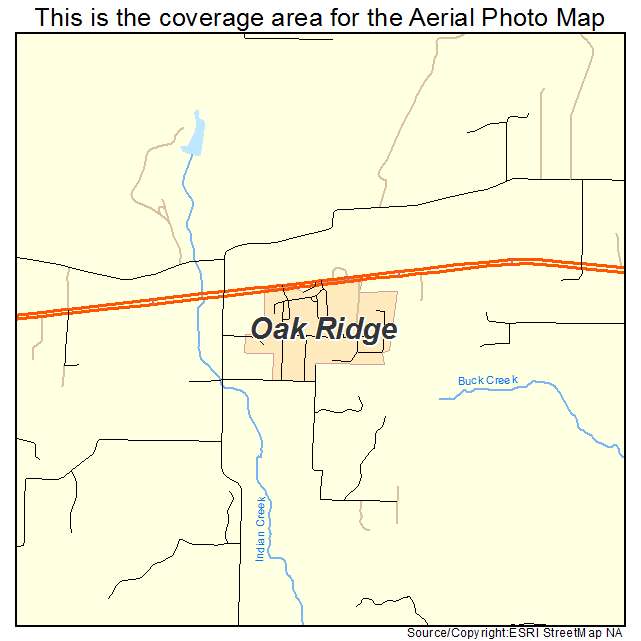Oak Ridge, TX location map 