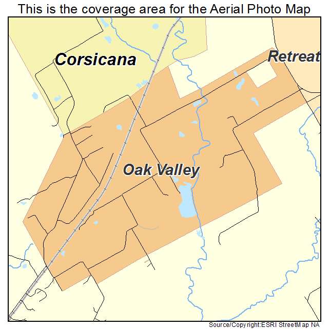 Oak Valley, TX location map 
