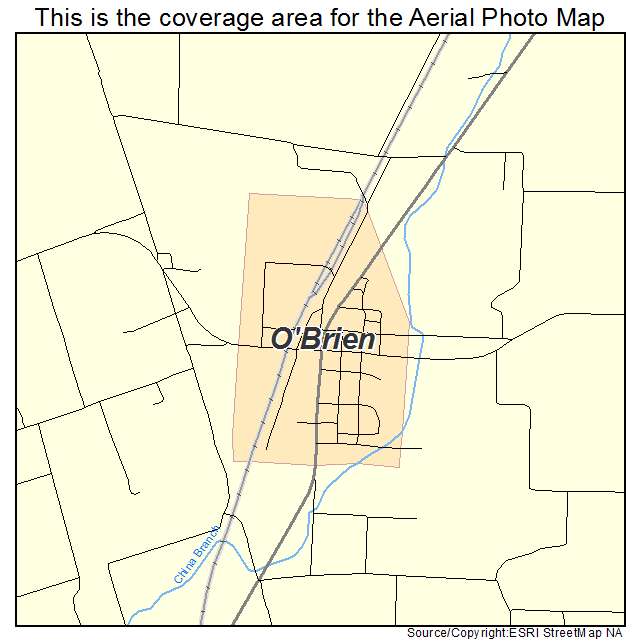 OBrien, TX location map 