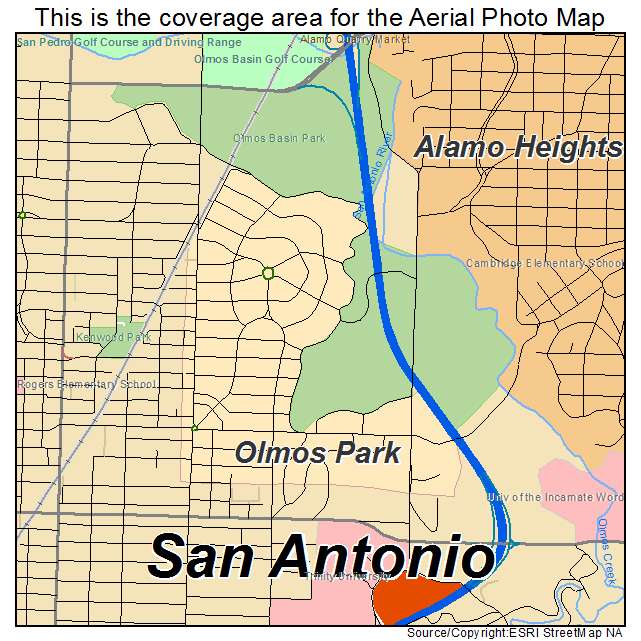 Olmos Park, TX location map 