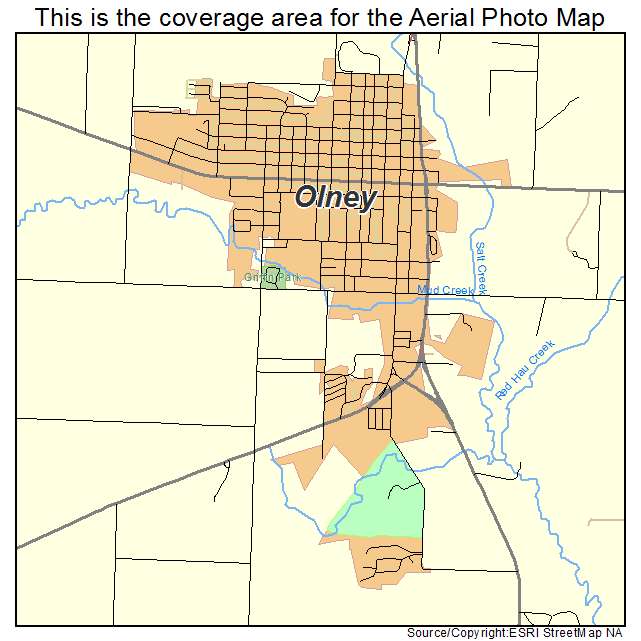 Aerial Photography Map of Olney, TX Texas