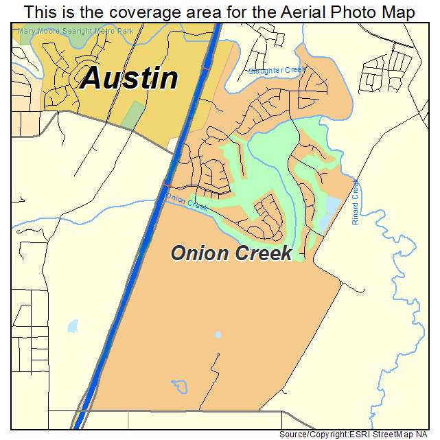 Onion Creek, TX location map 