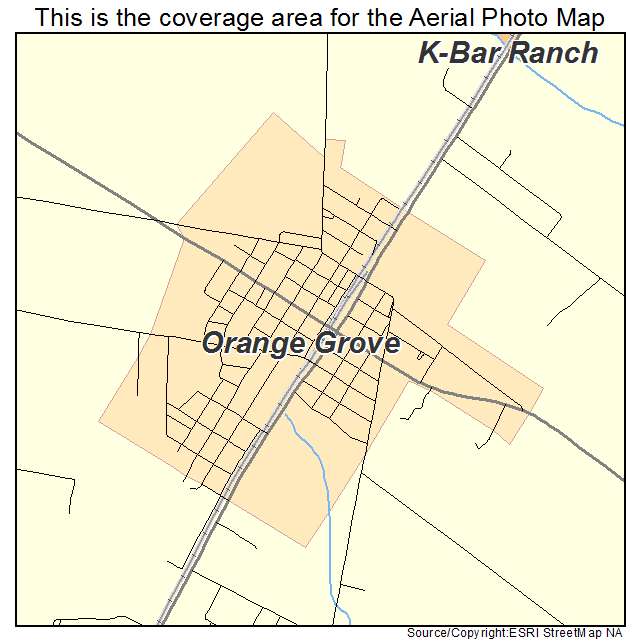 Orange Grove, TX location map 