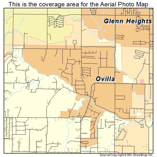 Ovilla, TX location map 