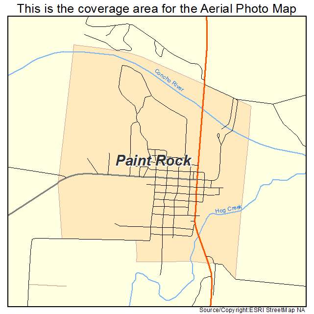 Paint Rock, TX location map 
