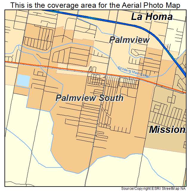 Palmview South, TX location map 