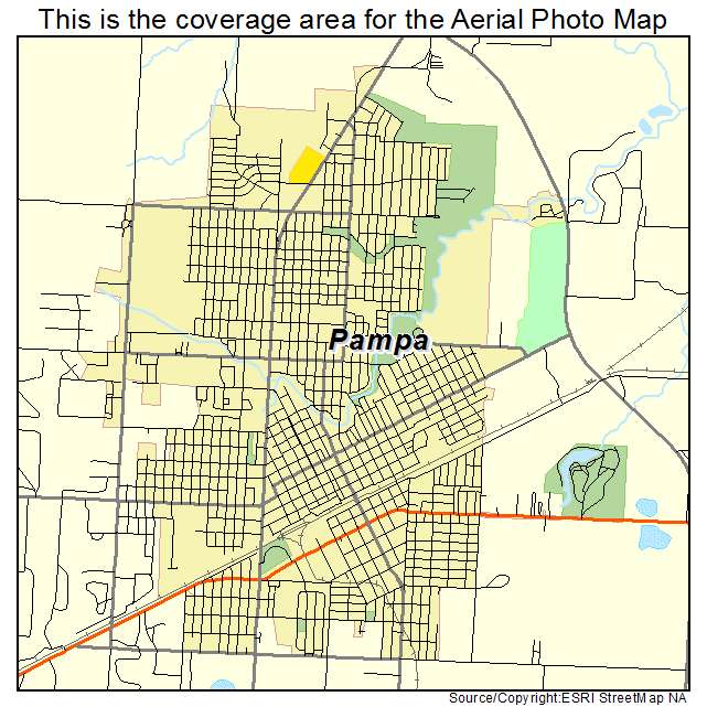 Pampa, TX location map 
