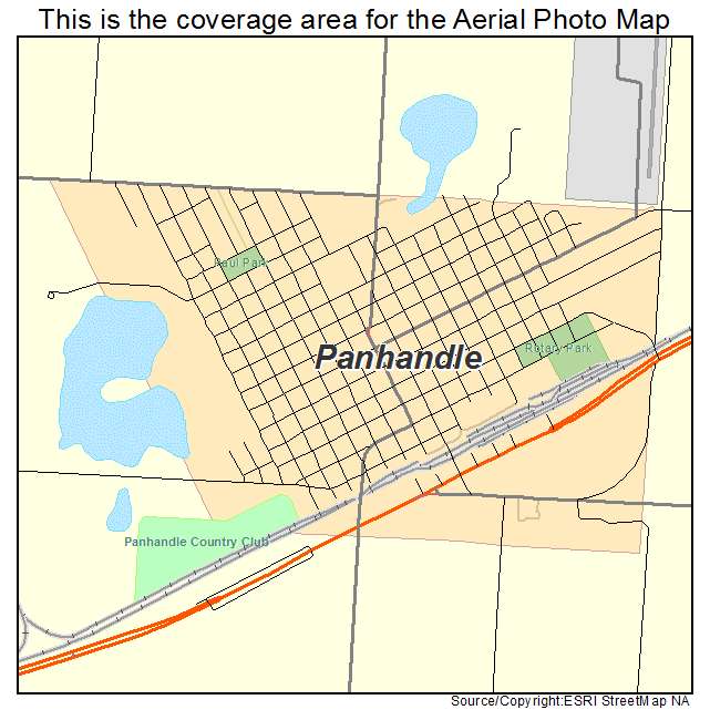 Panhandle, TX location map 