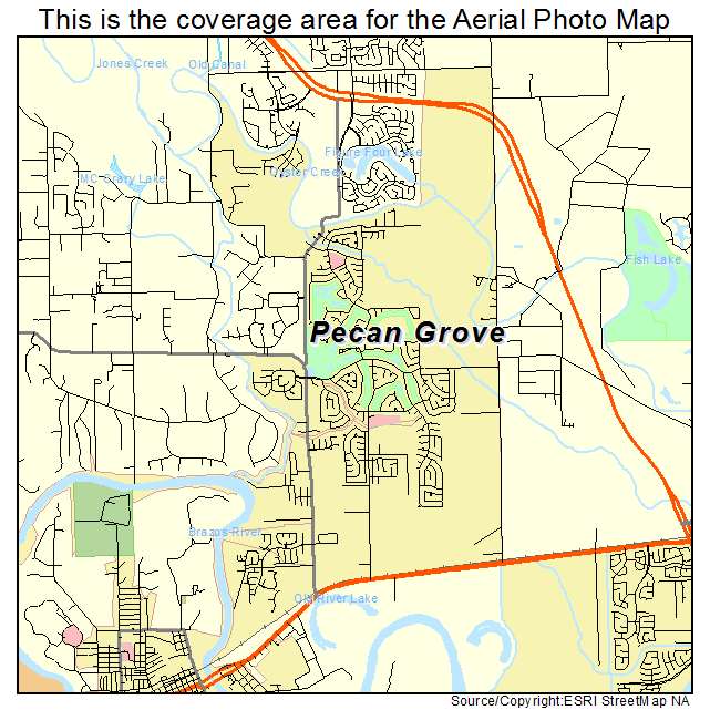Pecan Grove, TX location map 
