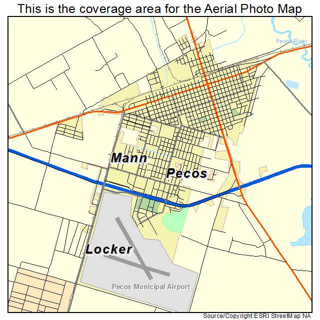 Pecos, TX location map 