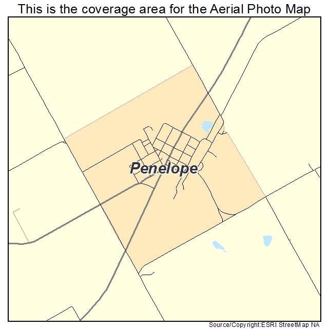 Penelope, TX location map 