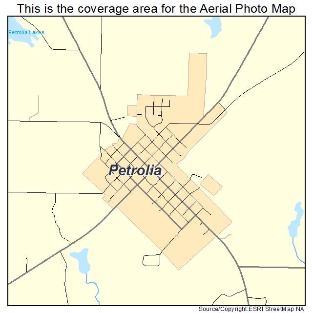 Petrolia, TX location map 