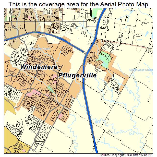 Pflugerville, TX location map 