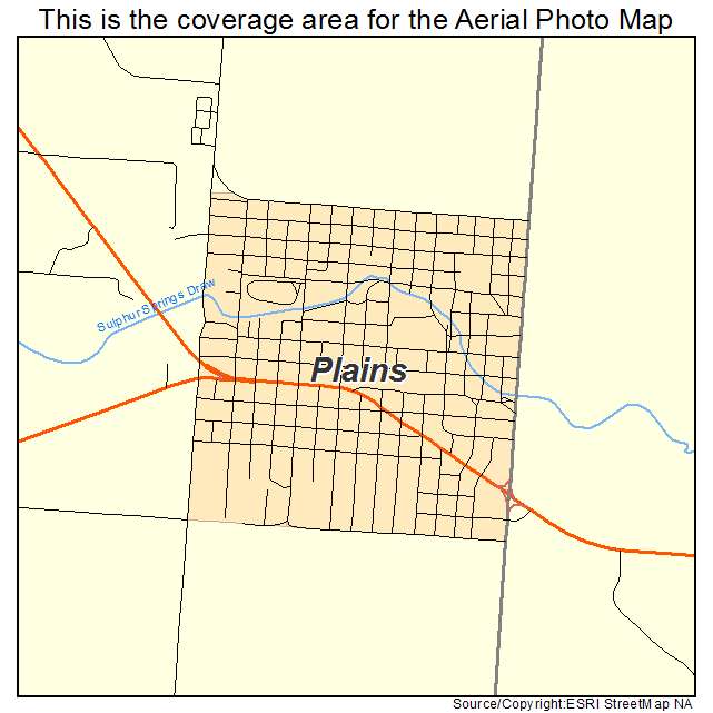 Plains, TX location map 