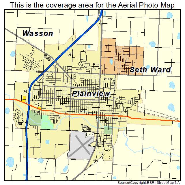 Plainview, TX location map 