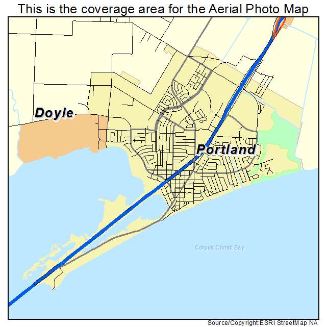 Portland, TX location map 