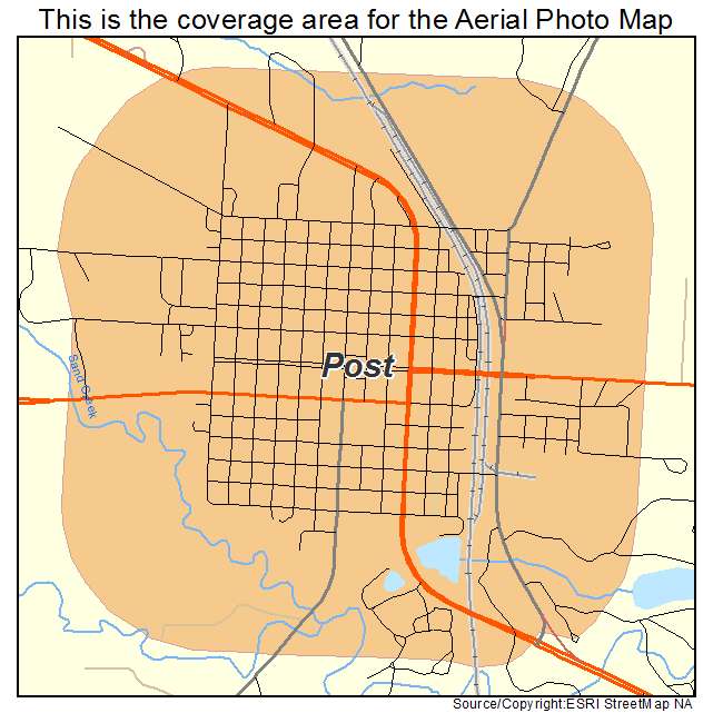 Post, TX location map 